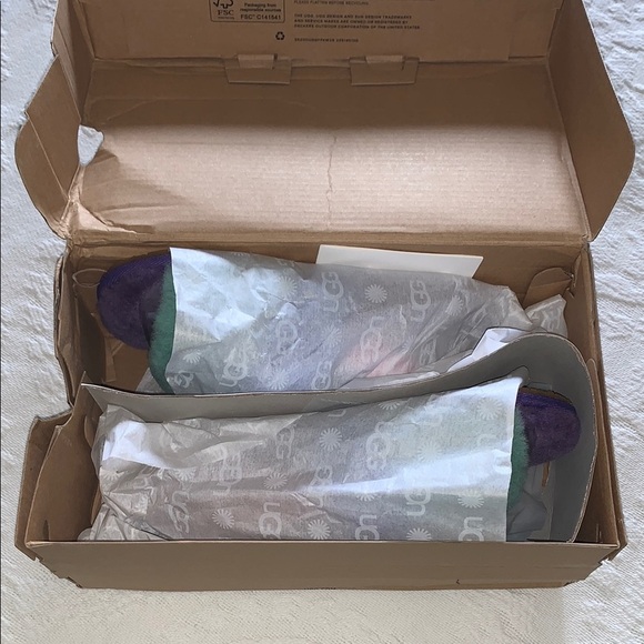 BNWT UGG Multicolor Fluffy Slippers - Picture 6 of 6